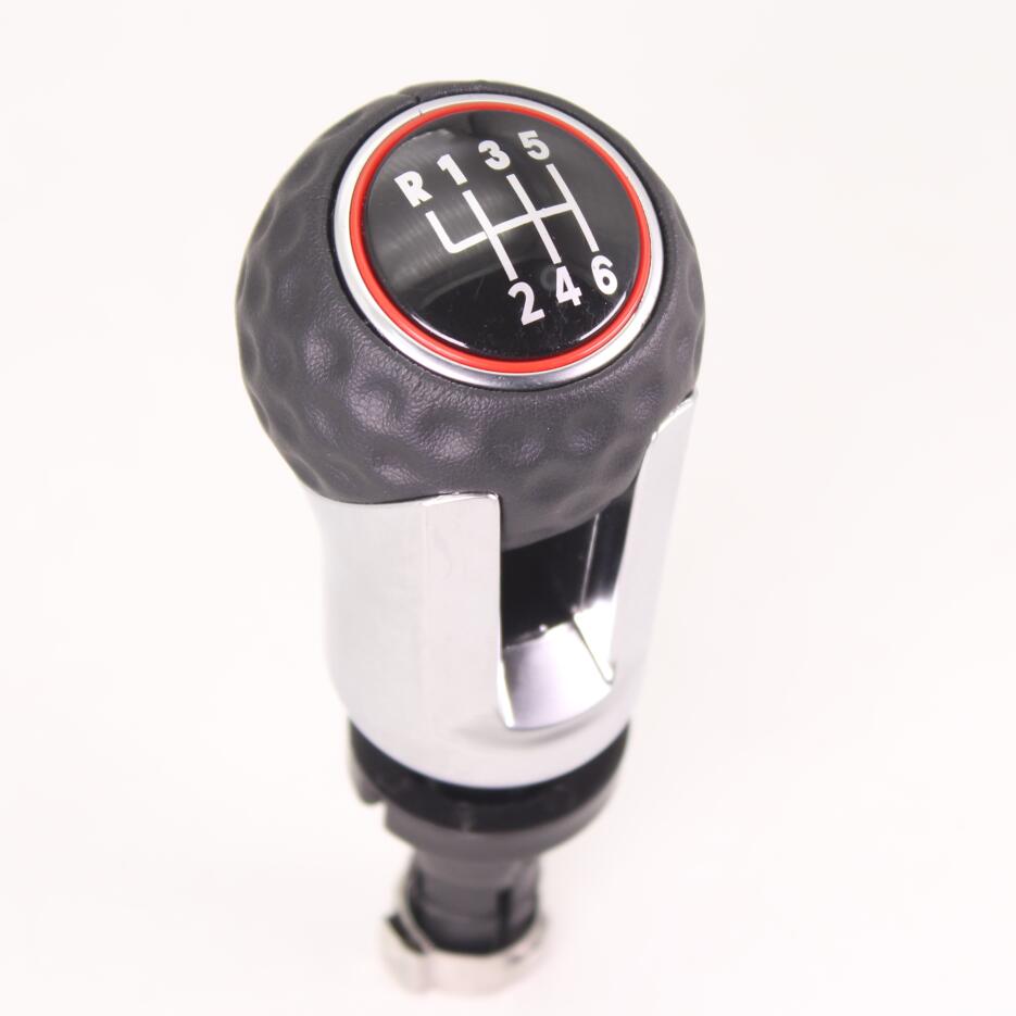 For VW Golf 7 A7 MK7 For GTI GTD Car 5 / 6 Speed Car Gear Stick Level Shift Knob With Leather Boot: 6 speed knob