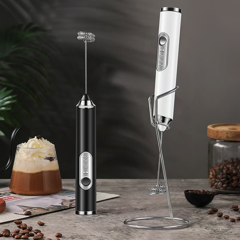 Keuken Krachtige melkopschuimer Handheld schuimmaker voor lattes - Garde Drinkmixer voor koffie Elektrische oplaadbare eierklopper