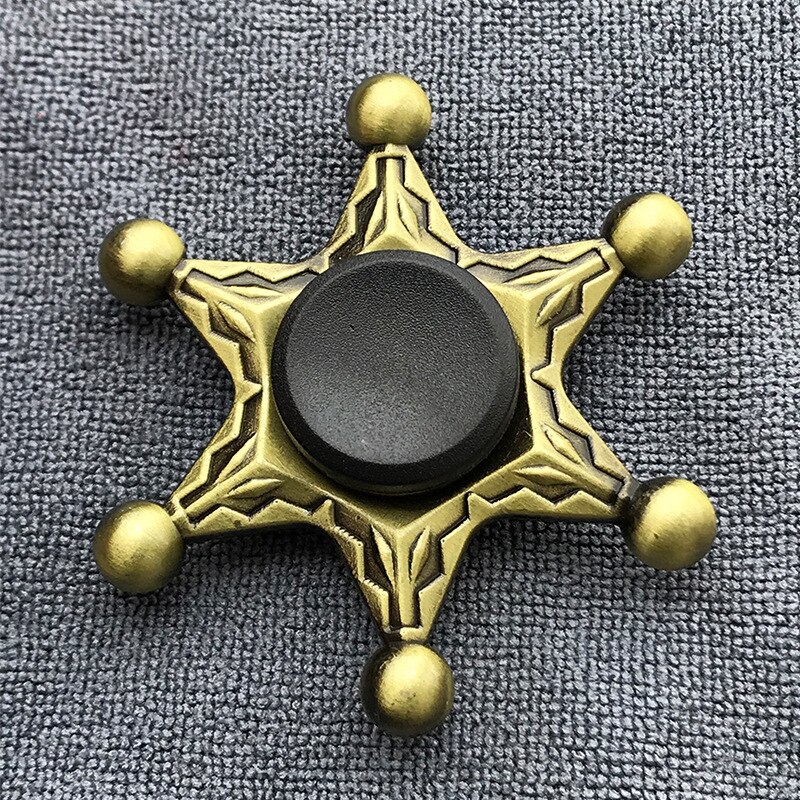 Fidget Spinner Brass Color Zinc Alloy Metal Exterior Smoothstress reliever Toys For Children Adult