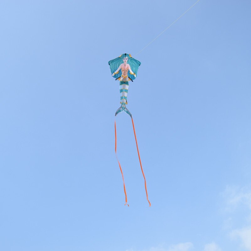 Cometas de juguete sirena acrobacias cometa cola larga juguete al aire libre cometa voladora niños/niñas de vuelo de cometas de