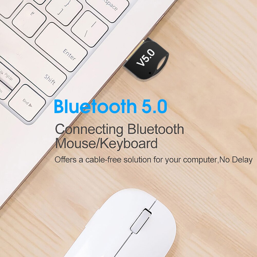 Kebidumei USB 5.0 Bluetooth Adapter Dual Mode Wireless Bluetooth Music Sound Receiver Adapter Bluetooth Transmitter USB Receiver