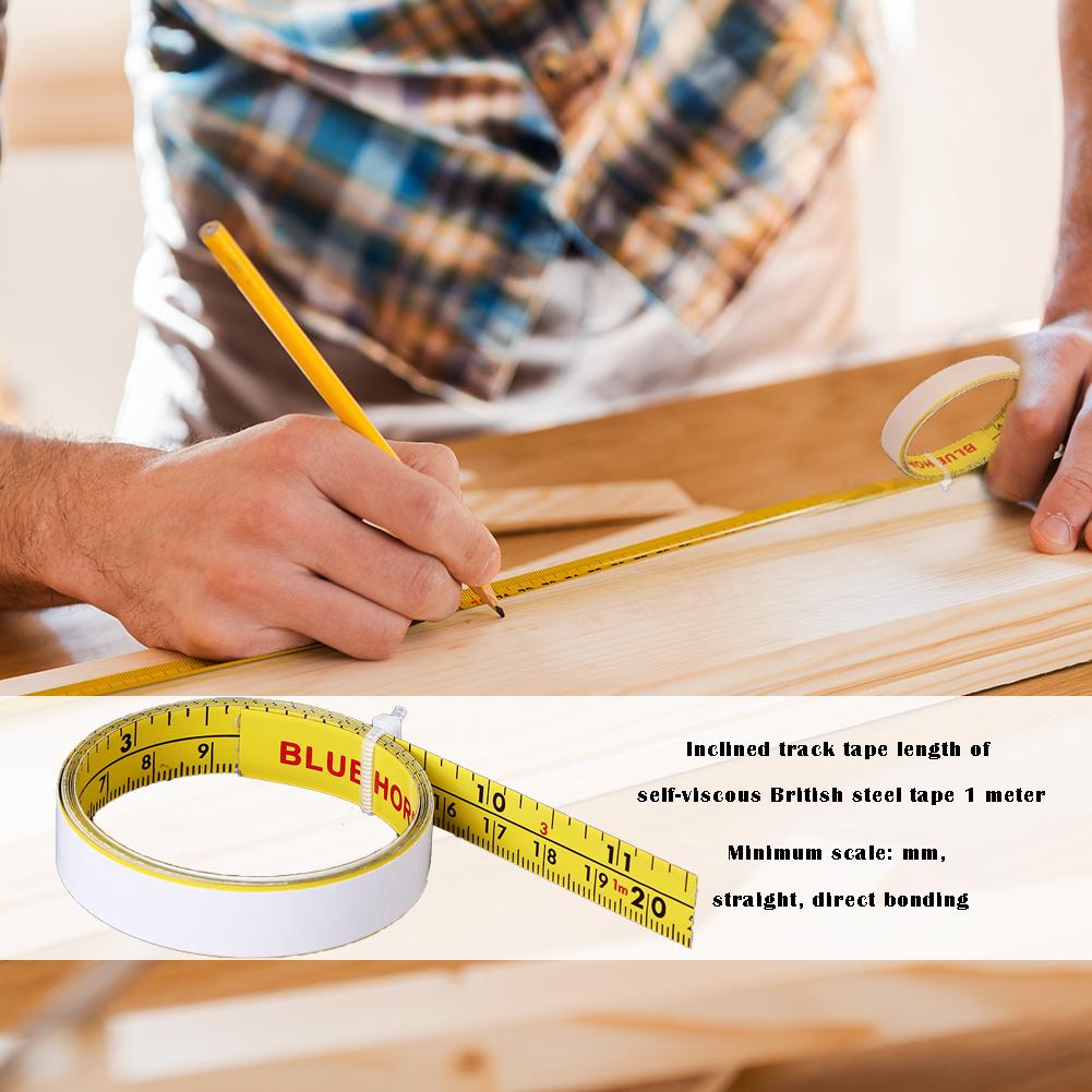 1m Stainless Steel Miter Track Tape Measure Self Adhesive Metric Scale Ruler Rust-Proof Durable And Wear-Resistant