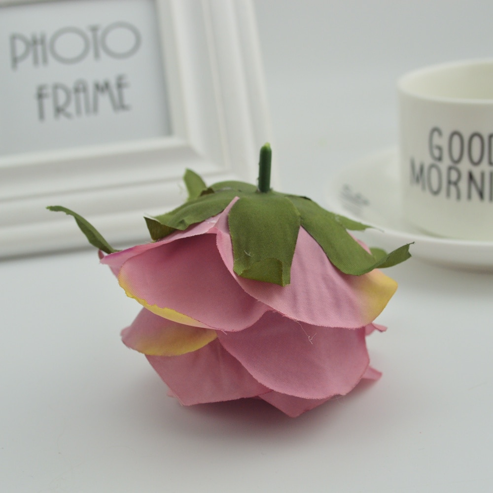 100 st silke plast rosor blommor vägg för vaser hem bröllop dekoration tillbehör billiga konstgjorda blommor för scrapbooking