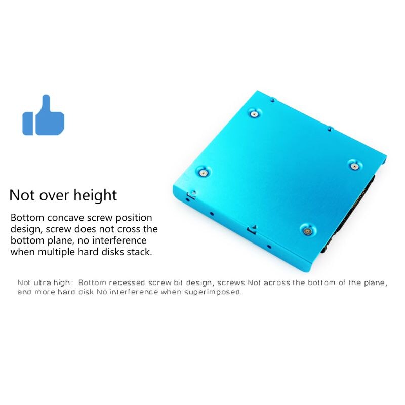 2.5 Inch to 3.5 Inch SSD Universal Mounting Bracket Metal Mount Adapter Dock Mount PC Hard Drive Drive Enclosure