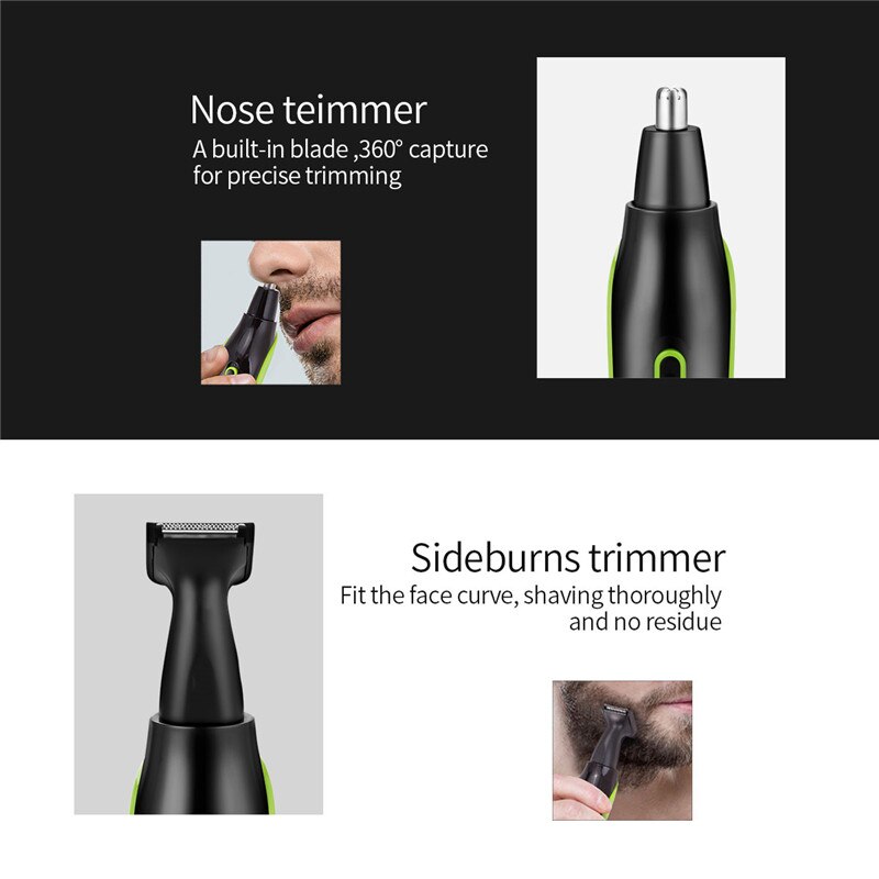 5 in 1 elektrisk hårtrimmer næse øre hårtrimmer klipper usb genopladelig hårfjerning til mænd øjenbrynstrimmer ansigtsplejesæt