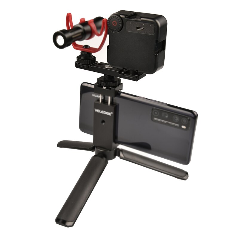 Double Head Shoe Bracket Base Fill Light Microphone Cold Shoe Micro Single Camera Extension Accessories Shoe ArmTripod