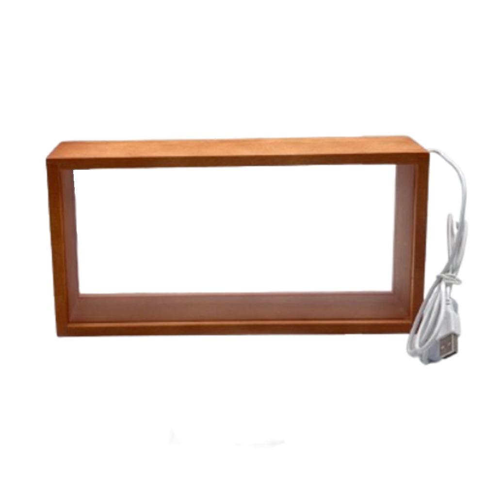 Creatieve Shadow Box Frame DIY Rechthoek 3D Fotolijst Transparant Acryl Panelen Houten Nachtlampje Show Case Kantoordecoratie: Rood