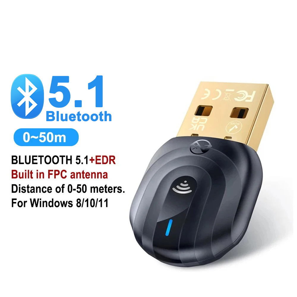 Zexmte 180M Bluetooth 5.4 5.3 5.1 Adapter USB Bluetooth Dongle for Windows 11/10/8.1 Mouse Keyboard Audio Receiver Transmitter: APRICOT