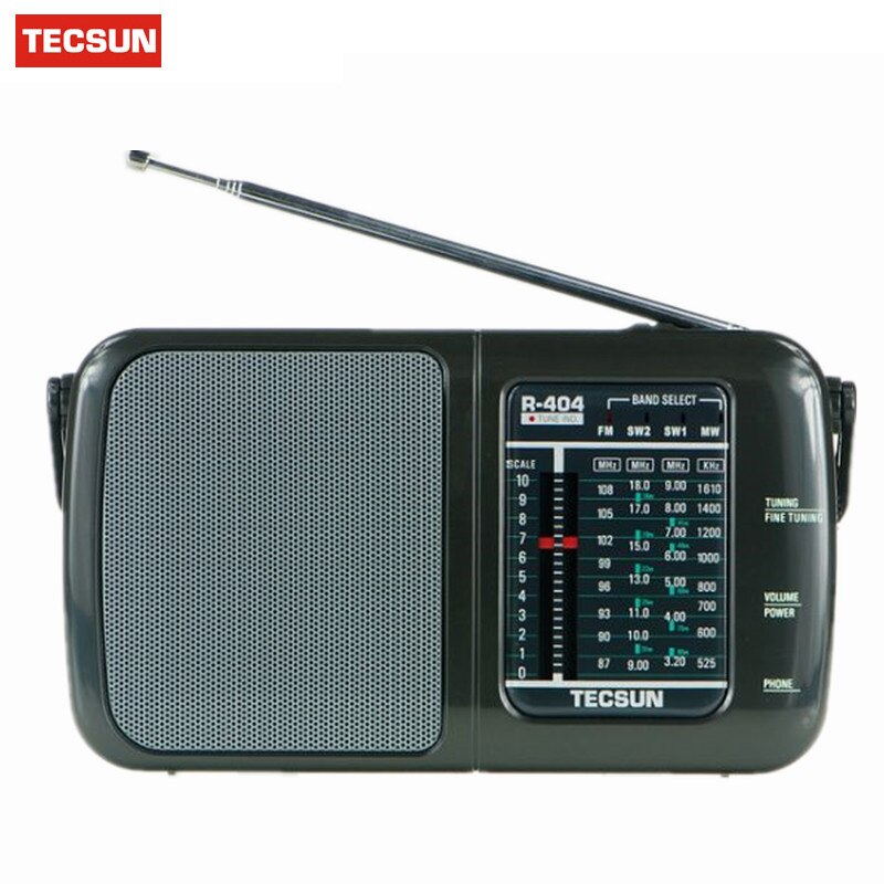 Original TECSUN R-404 R404 High Sensitivity FM Radio MW/SW Radio Receiver With Built-In Speaker Portable Radio Digital Receiver