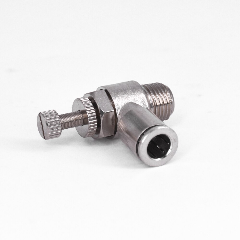 Air Speed Control Valve Throttle Pneumatic Nickel Plated Brass Push In Quick Connector Release Air Fitting Plumbing