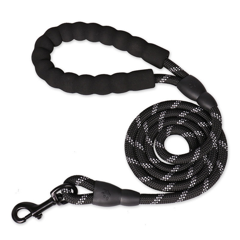 1.5M Nylon Training Hondenlijn Lead Huisdier Trekkabel Leash Voor Onderwijs Camping Achtertuin Hond Pet Wandelen Running Jogging lood: Black / 0.8X150cm