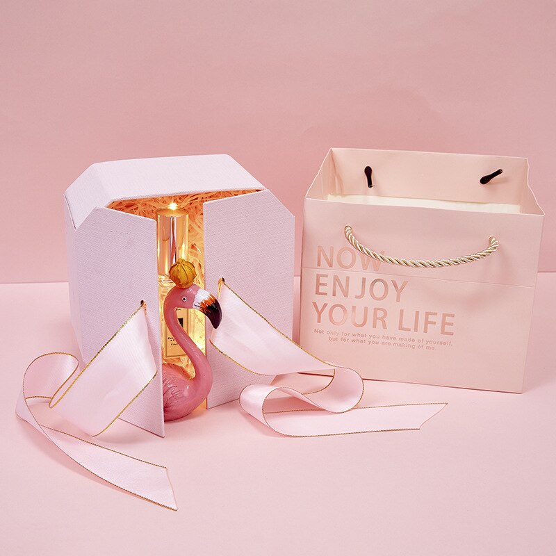 Octogonal caixa de presente sacos de papel para presentes caixa de flor de casamento caixa de doces embalagem de presente suprimentos de festa de aniversário decorações