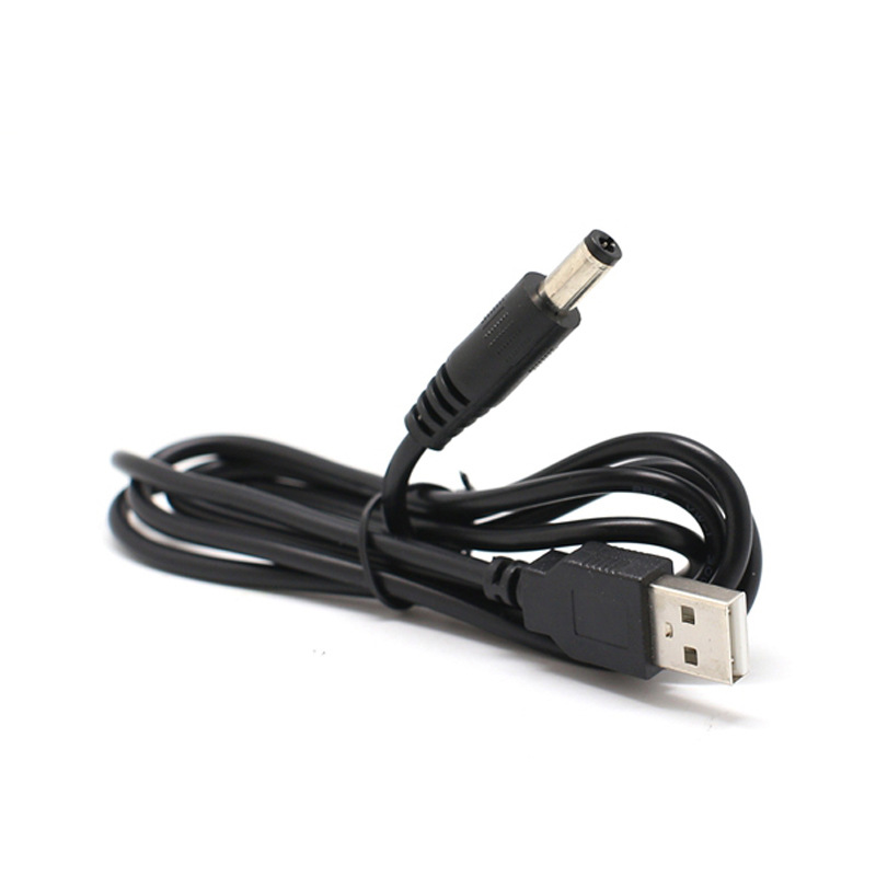 USB naar DC Oplaadkabel 1M 5V Rond Gat 5.5*2.1mm Plug 5V Voeding draad Computer Router Oplader Kabel Adapter Verlengen Koord