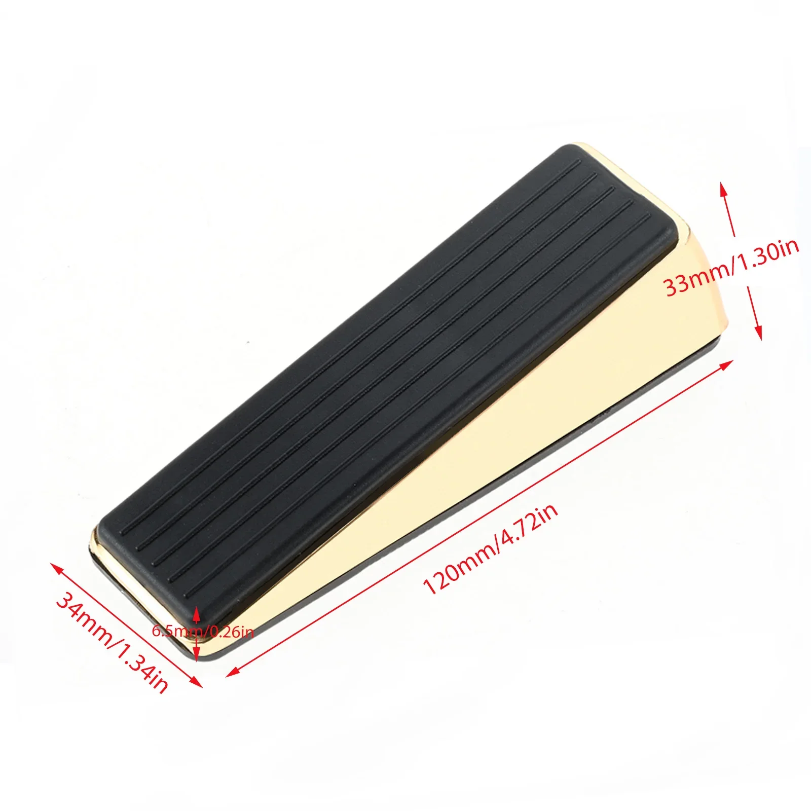1Pc Wedge Shaped Door Stopper Zinc Alloy Rubber Punch-free Door Buffers Kids Safe Floor Gate Door Stop for Home Office Hospital: Yellow
