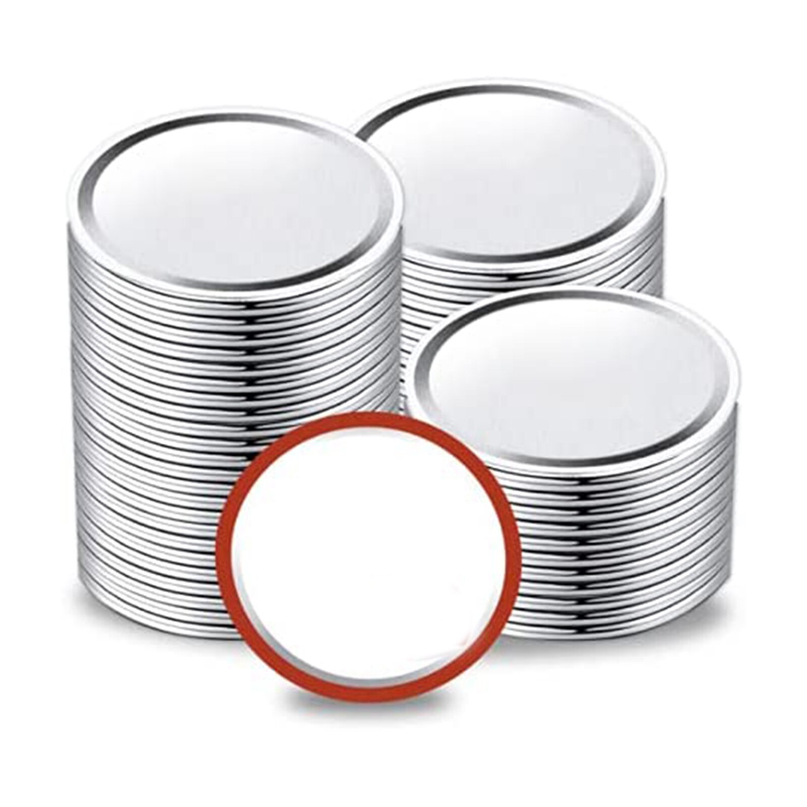 80/100 Pcs Regelmatige Mond Inblikken Deksels 70/86Mm Mason Jar Inblikken Deksels Herbruikbare Split-Type Deksels Lek proof Accessoire: 7cm / 100pc