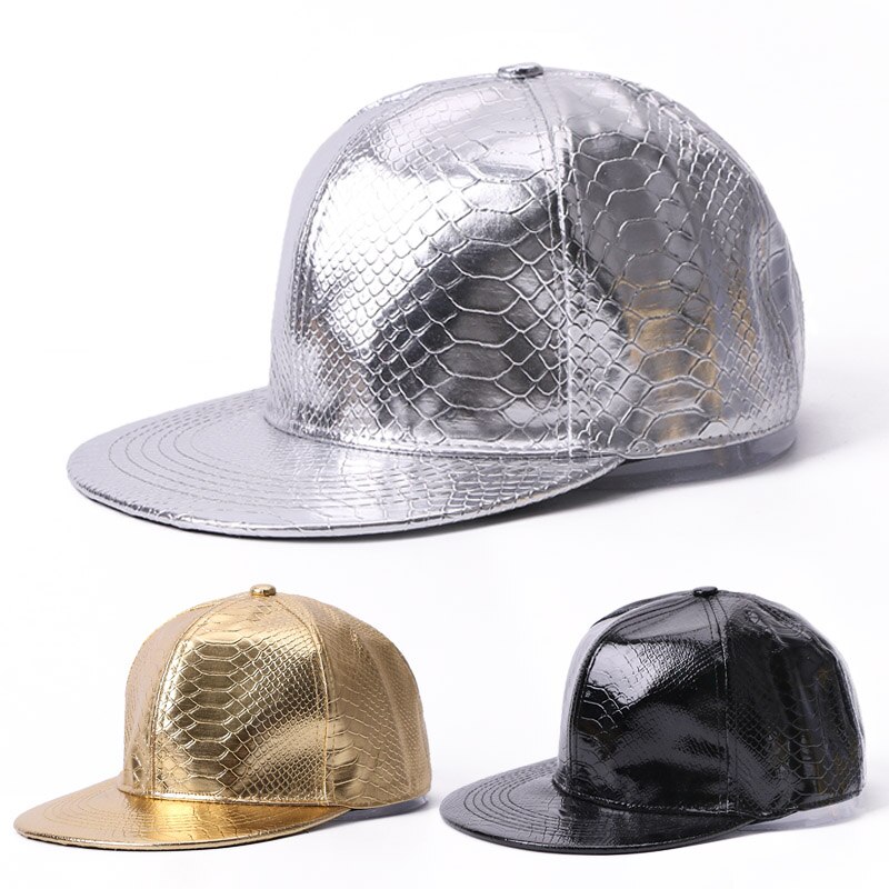 Herbst Frühling Baseball Kappe Für Frau Und Männer Goldene Silber metallisch Glanz Einfarbig Kappen unisex Hüfte hüpfen ausgebeult schlapp Papa Hüte