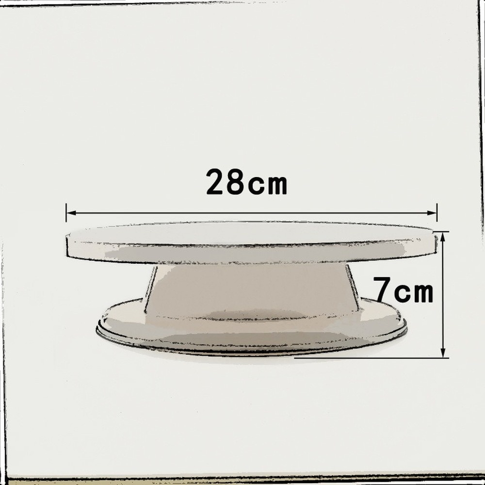 Cake flower table plastic flower turntable DIY flower table with anti-slip ring cake mold . Turntables Plastic