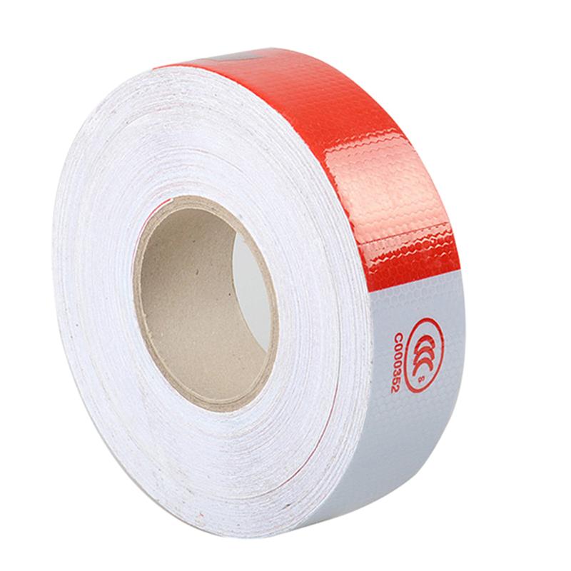 5cm*45M Reflective Tape Roll White And Red Trailer Conspicuity Dot Safety Warming Tape Reflective Car Night Reflector Styling