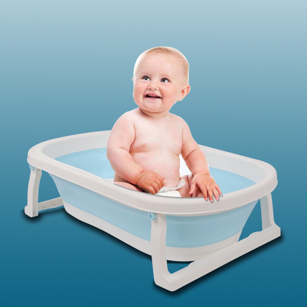 Image showcasing Newborn Baby Eco-friendly PP Folding Bath Tub Baby... – Grandado