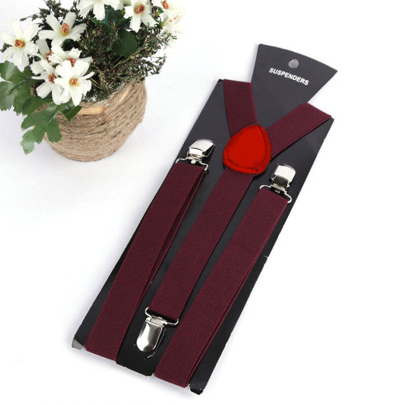 17 Kleuren Mode Vrouwen Mooie Elastische Verstelbare Band Clip Bretels Kleding Accessoires: Wine Red