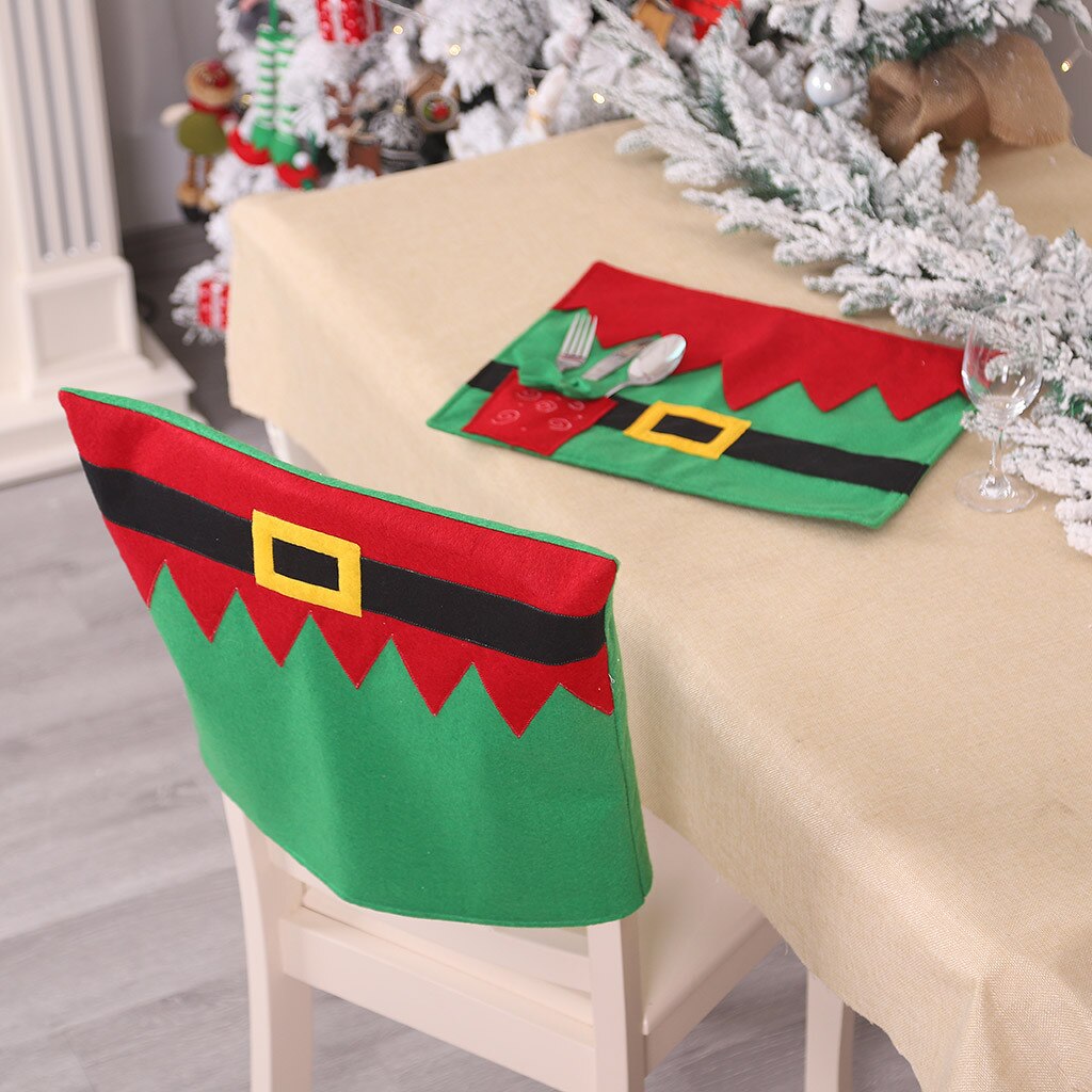 Christmas Party Decor Chair Covers Christmas Decoration Chair Covers Placemat Dining Seat Santa Claus Home Decor Navidad