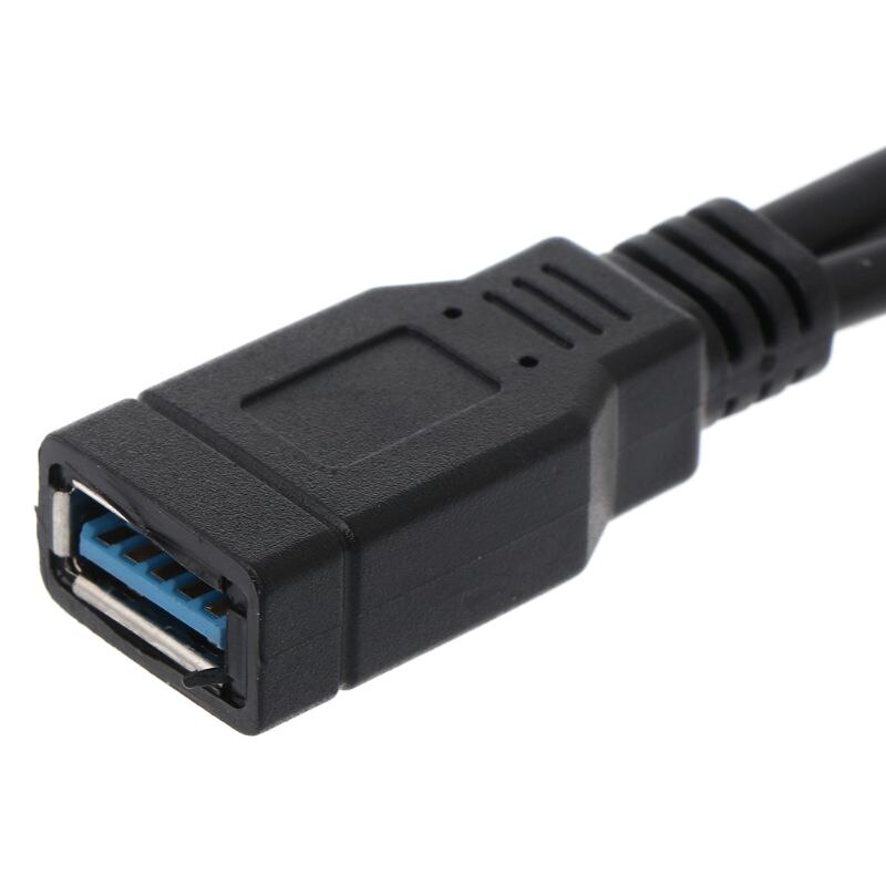 USB 2.0 A Male to USB Female 2 Double Dual Power Supply USB Female Splitter Extension Cable HUB Charger for Printers Accessories