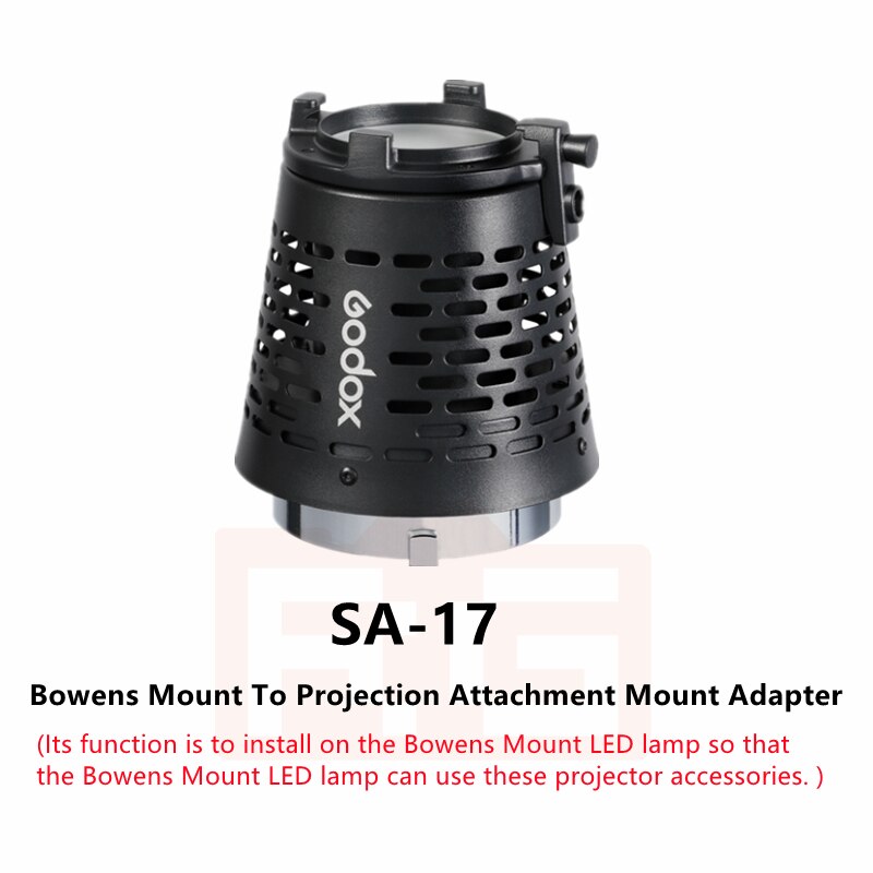 Godox S30/S60 Focusing LED Light Accessories Projection Lens Gobo SA-17 Bowens Mount LED Light To Projector Attachment Spotlight