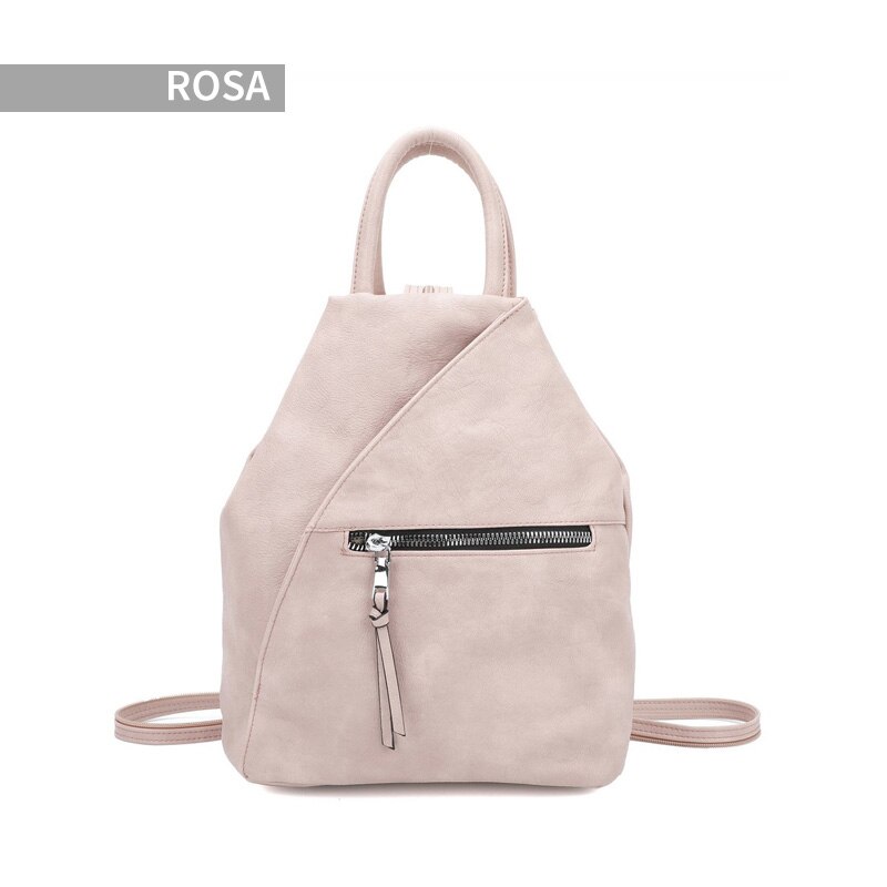 Giovanna Milano Mochila grande antirobo Bolso escolar unisex convertible en un bolso bandolera y bolsos de pecho espaciosos con bolsillos y cremallera para oficina verano viajar de famosa colores T11062: Rosa