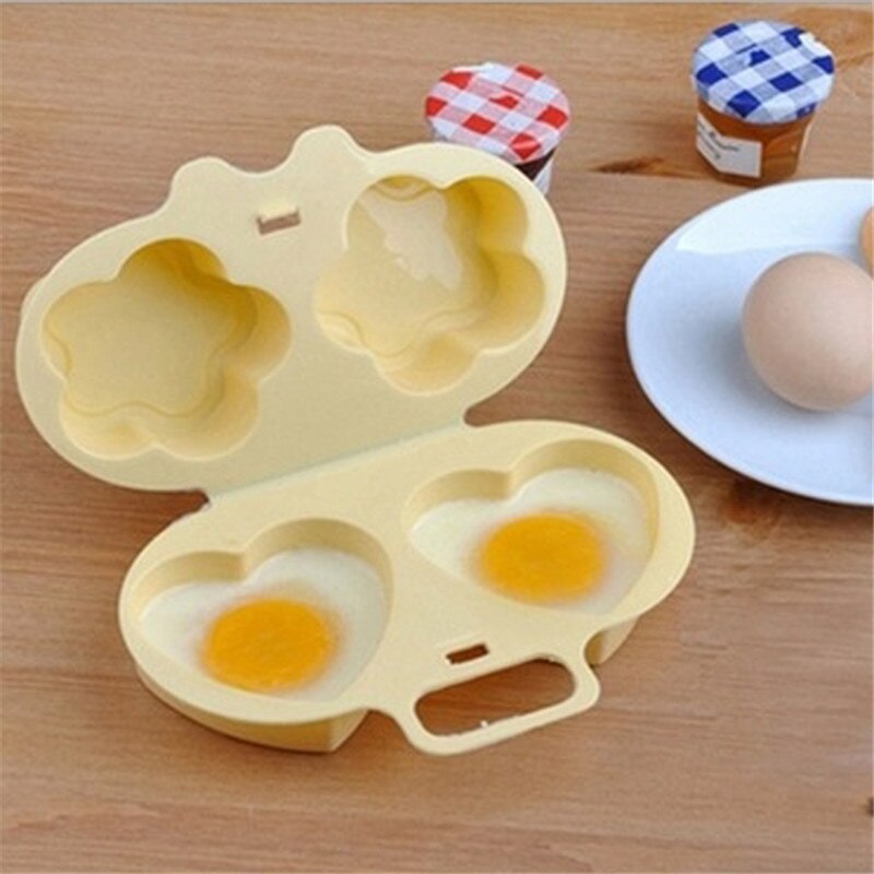 flor y en forma de corazón de microondas huevo moldes para cocina huevo vapor perfecto para Muffin inglés sándwich de huevo