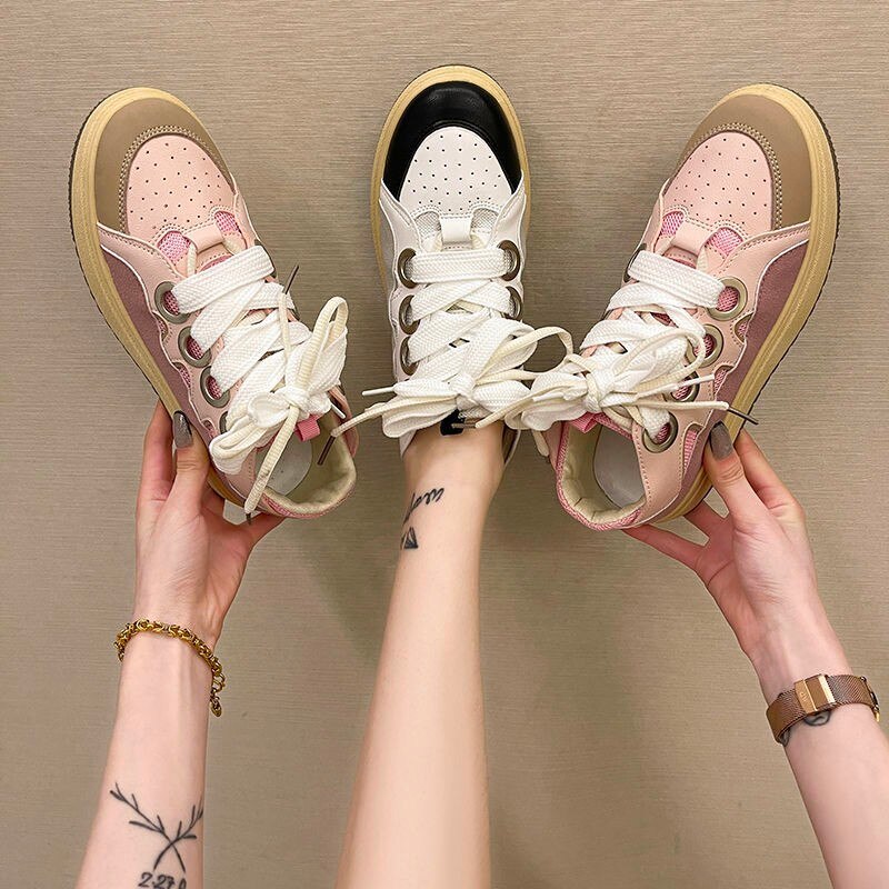 Latest Beautiful Girl Sports Shoes Comfortable Pink White Site 35-40