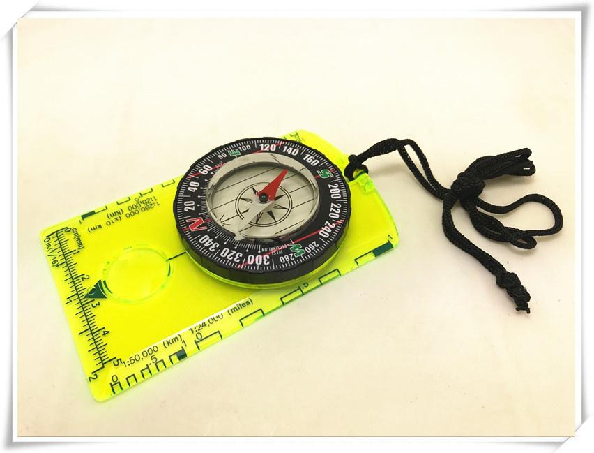 Acrylic Portable Map Compass For Outdoor Orientation Multi-functional Scale Compass