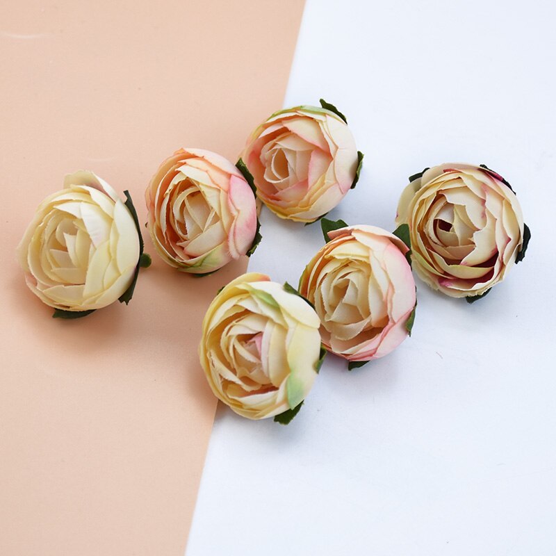 30 Uds. Flores artificiales al por mayor 3CM rosas de té adornos navideños para el hogar Accesorios flores decorativas para boda coronas: 7