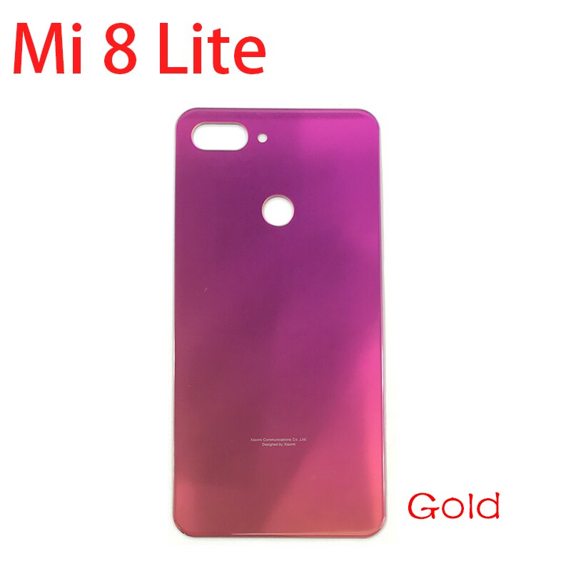 Wymiana szkła bateria tylna pokrywa obudowa tylna szklana obudowa z klejem do Xiaomi Mi8 Mi9 Lite Mi 10 5G / 8Se 8 se 9T: Mi8 lite Rose gold