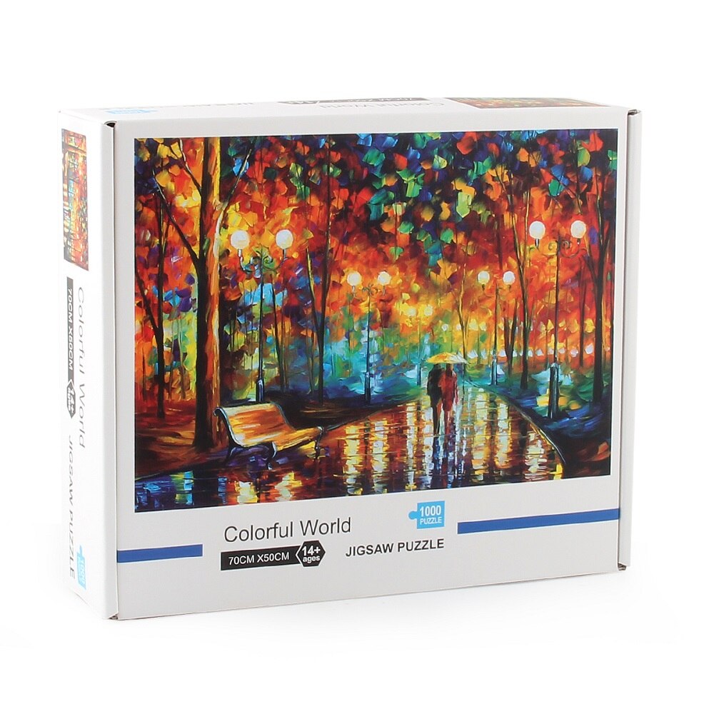 Puzzel Voor Volwassenen & Fun Feite Poster 1000 Stuk Sterrenhemel Maple Forest Natuurlijke Landschap Gevallen Bladeren