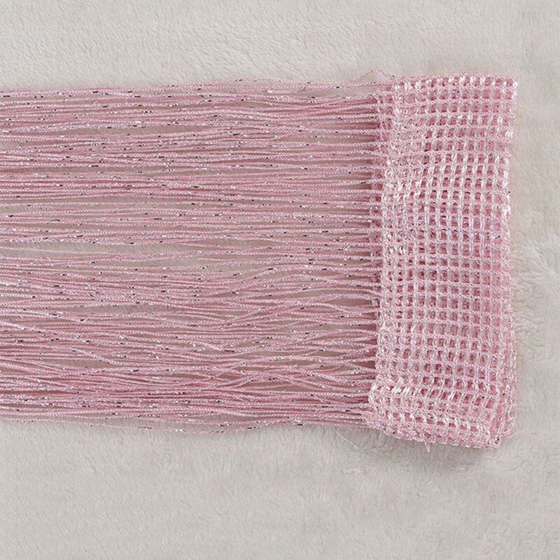 1x2 M Beaded String Curtain Door Curtain Beads Thread Curtains Window Wall Panel Room Doorway Home Living Room Wedding Decor: Pink
