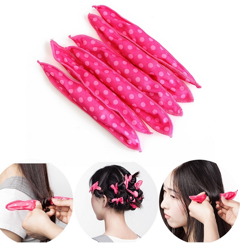 10 Stck Haar spalte Nacht Schlaf schwamm Eisstockschießen eisen curler elastische weiches kissen haar kräuseln DIY schwamm haar Styling spalte werkzeug