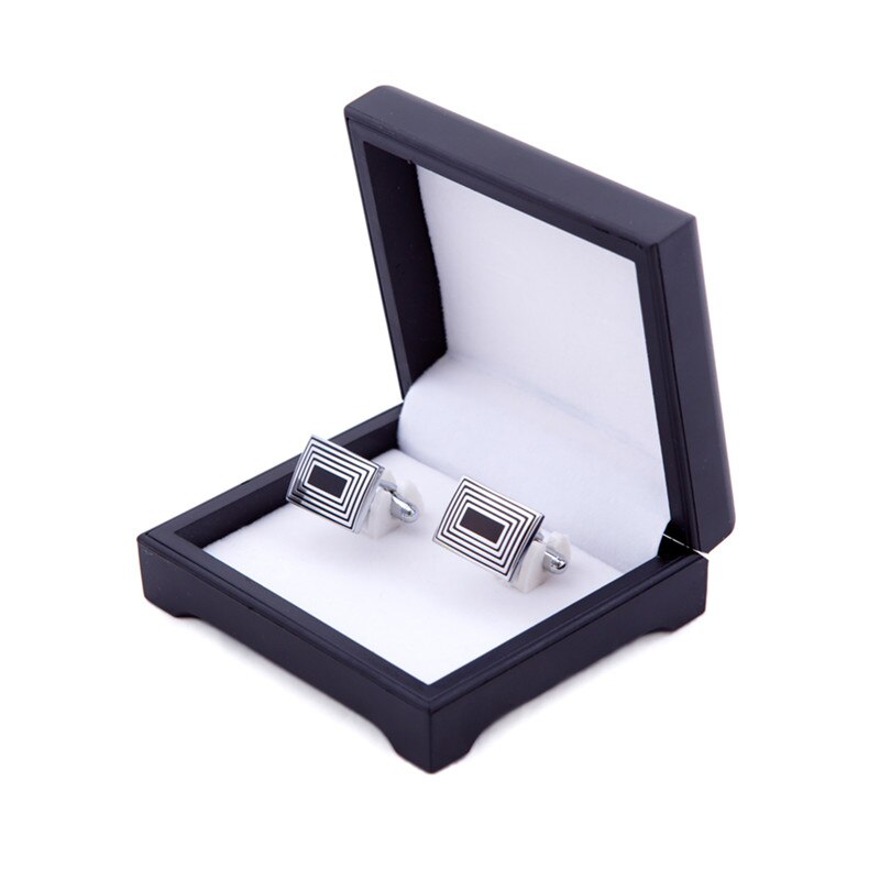 Caja de para gemelos, 1 par, caja de joyería negra, marrón, , cajas de almacenamiento de embalaje, bandeja de exhibición de joyería, contenedor