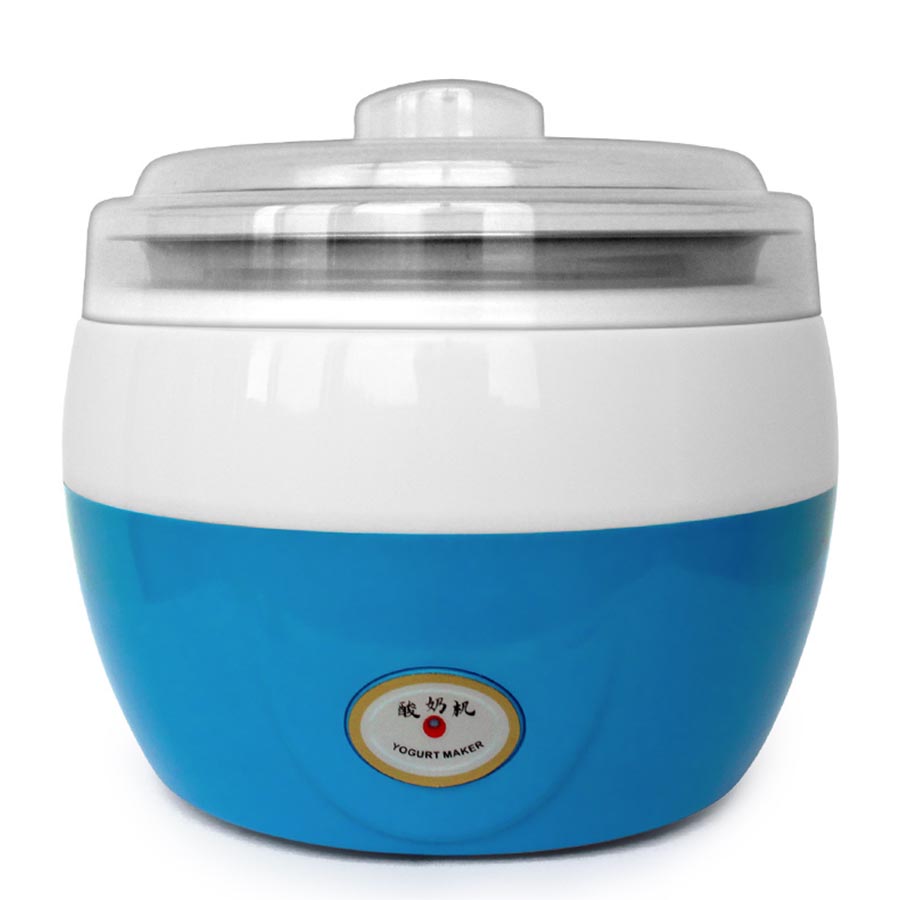 Elektrische Yoghurt Maker Multifunctionele Automatische Plastic of Roestvrij Staal Liner Yoghurt Maker Mini Automatische Thuis Yoghurt Machine: Blue Stainless Steel