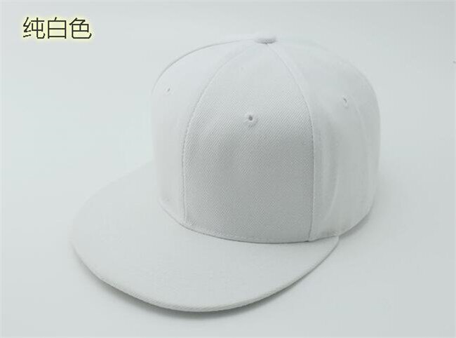 Gorras de béisbol de lona de verano y primavera para hombres y mujeres adultas, gorras de Hip Hop con visera plana y visera plana, gorras de baile callejero para chicos y chicas y adolescentes: Blanco