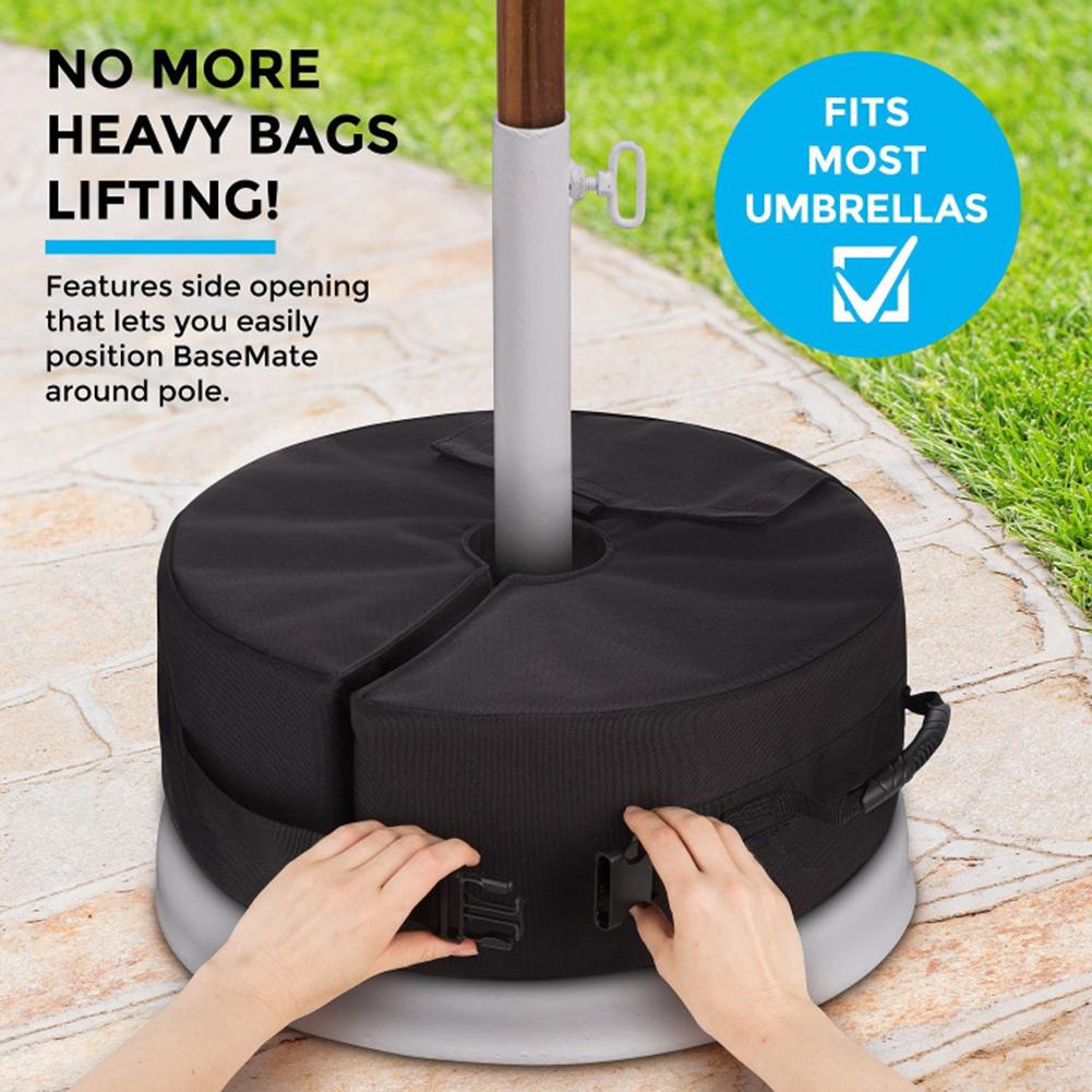 46cm trädgård uteplats gård paraply stativ vikt väska kapell tält parasoll bas hållare kapell paraply fast sandsäck hållbar trädgård