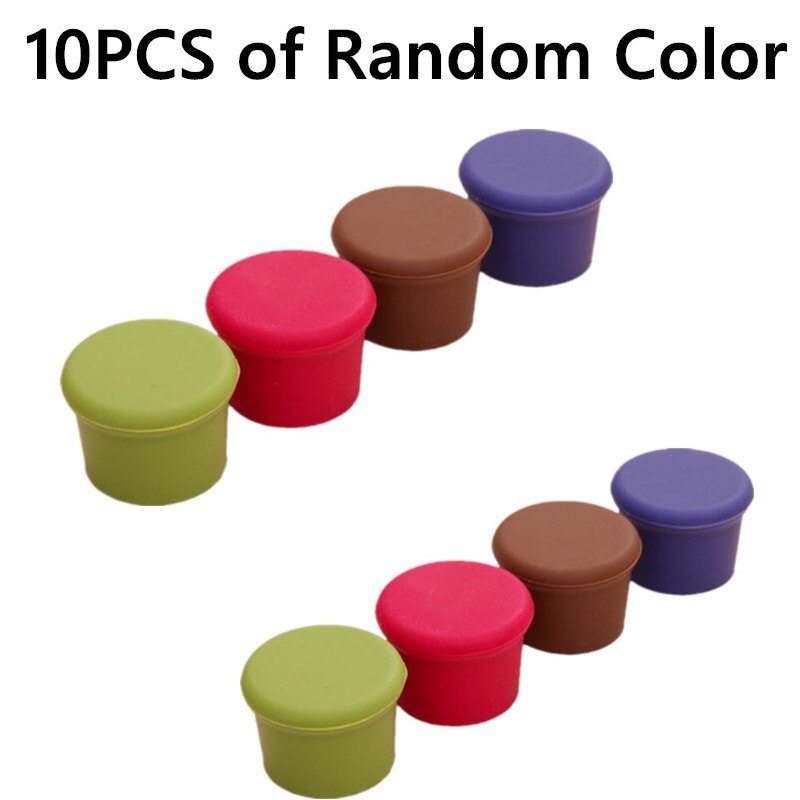 Silicone Wine Bottle Caps Stopper Leak Free Wine Bottle Cap Fresh Keeping Sealers Beer Beverage Closures Bar Accessories: 10pcs