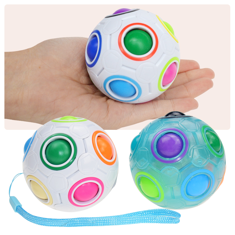 Creatieve Spheric Magic Rainbow Bal Plastic Magic Balls Puzzel Kinderen Educatief Leren Lichtgevende Cube Speelgoed Voor Kinderen