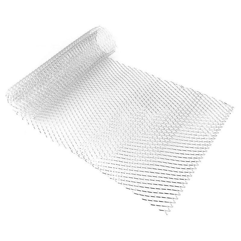 40 x 13 inch Universal Car Grille Mesh Metal Car Grille Mesh Sheet Grid Rhombic Grill Mesh Hole 8 x 16mm