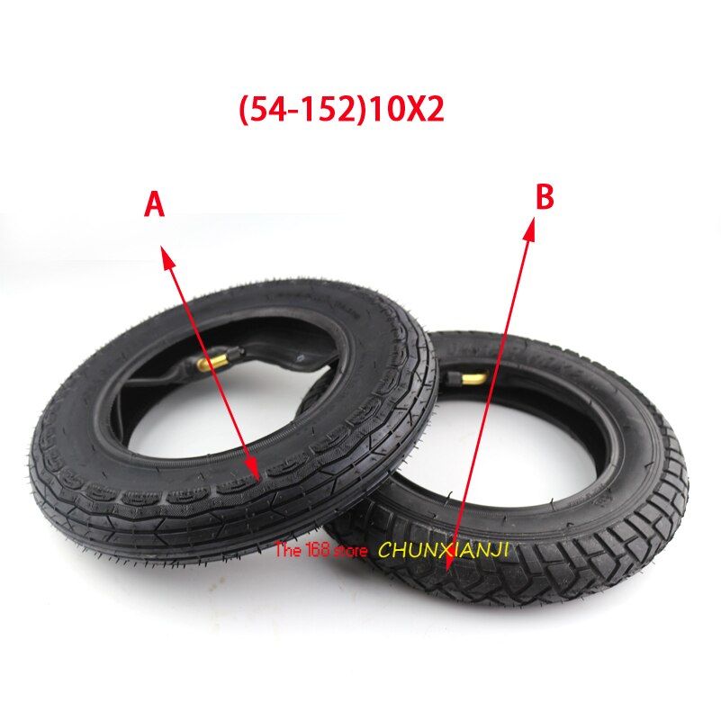 10x2(54-152) inch Rubber Tire with Inner tube 10*2(54-152) tire for electric scooter bike Refit Motorcycle parts