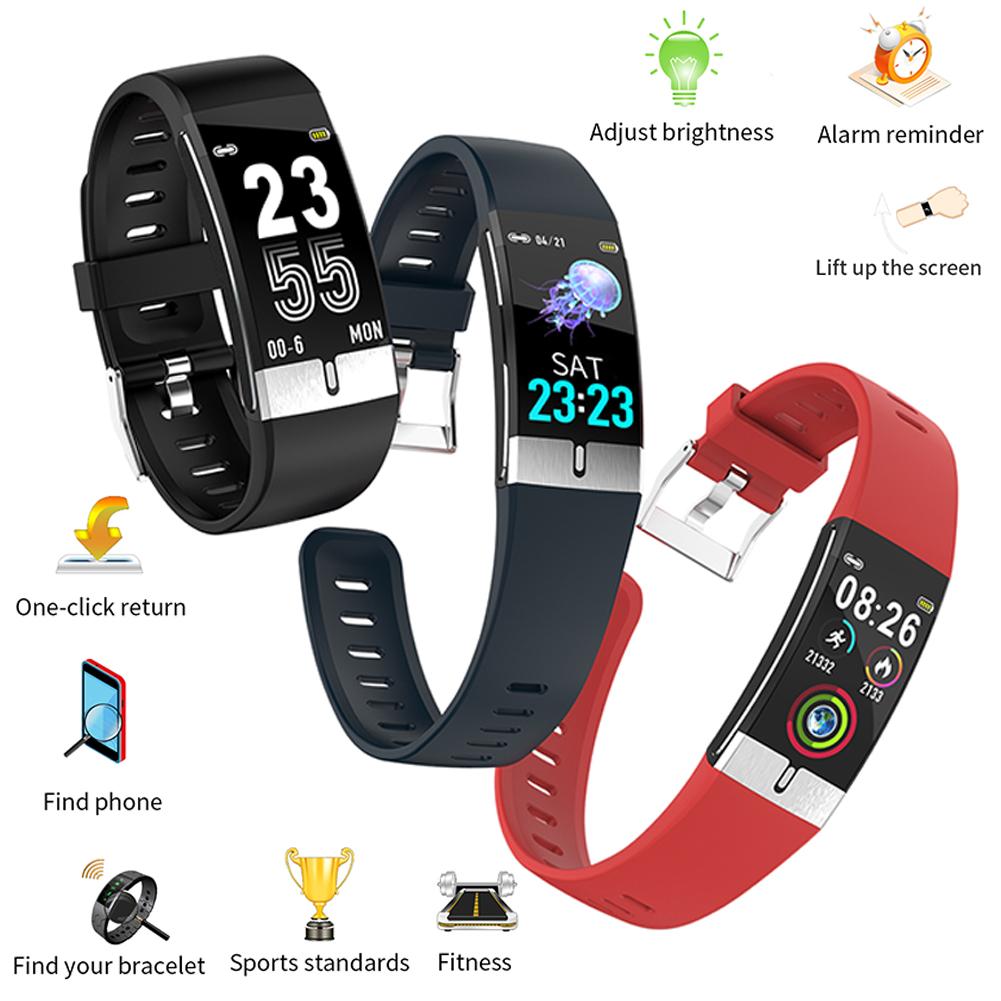 Reloj inteligente E66 con carga USB, podómetro Multideportivo, pulsera con monitoreo de temperatura