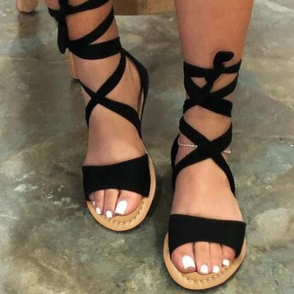 Sommer flade sandaler til kvinder afslappet åndbar åben tå dame sandaler fritid strand kvinder sandaler zapatos de mujer