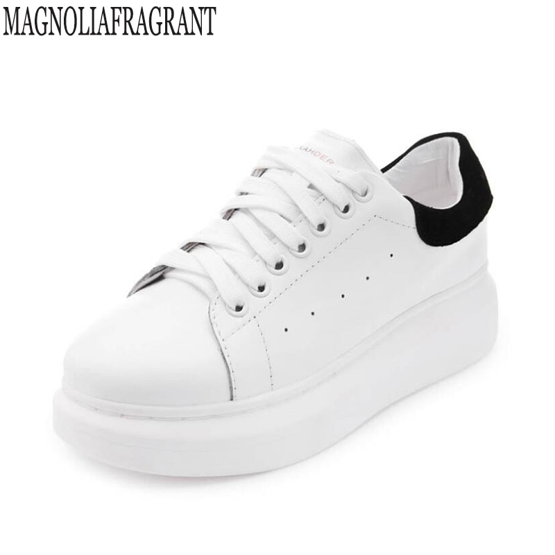 Novedad de primavera otoño , cómodos zapatos transpirables para mujer, zapatos planos de cuero suave de informal para mujer, zapatos blancos de k275