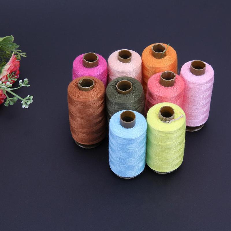1000/250 yard 24 farver sytråd syleverancer quilteværktøj polyester broderitråd symaskine håndsøm