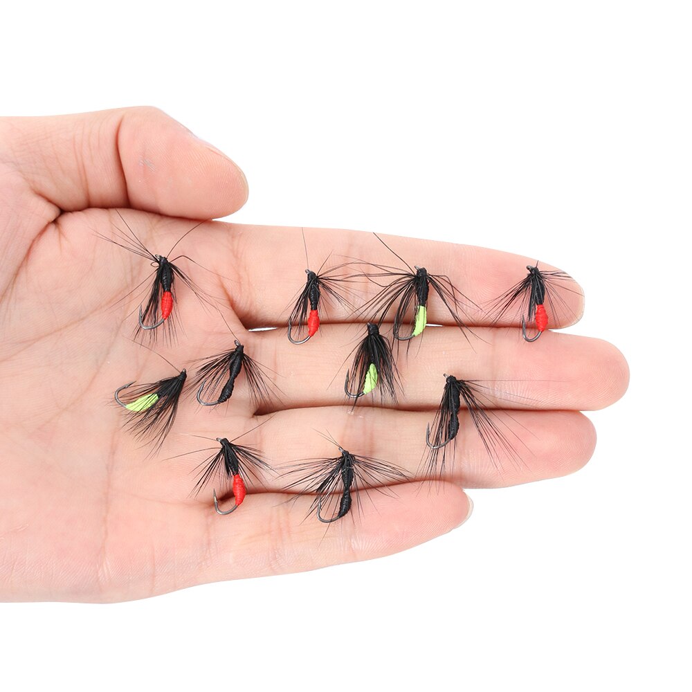 Señuelos de Pesca de trucha con mosca Artificial, cebo biónico, aparejos de pesca de abeja/hormiga, accesorios de pesca suave en el mar, 10 piezas, n. ° 10