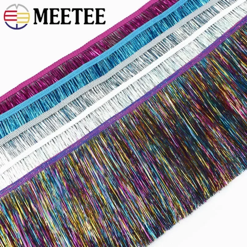 Borlas de flecos de colores para ropa, cinta de decoración para cortinas, accesorios de costura, 15cm, 1/2/4 metros